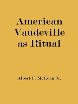 cover image of American Vaudeville as Ritual